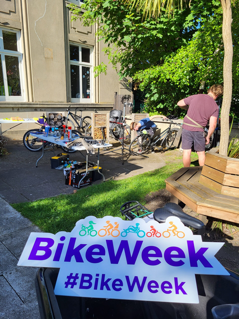 Bike safety check at Dundrum Library